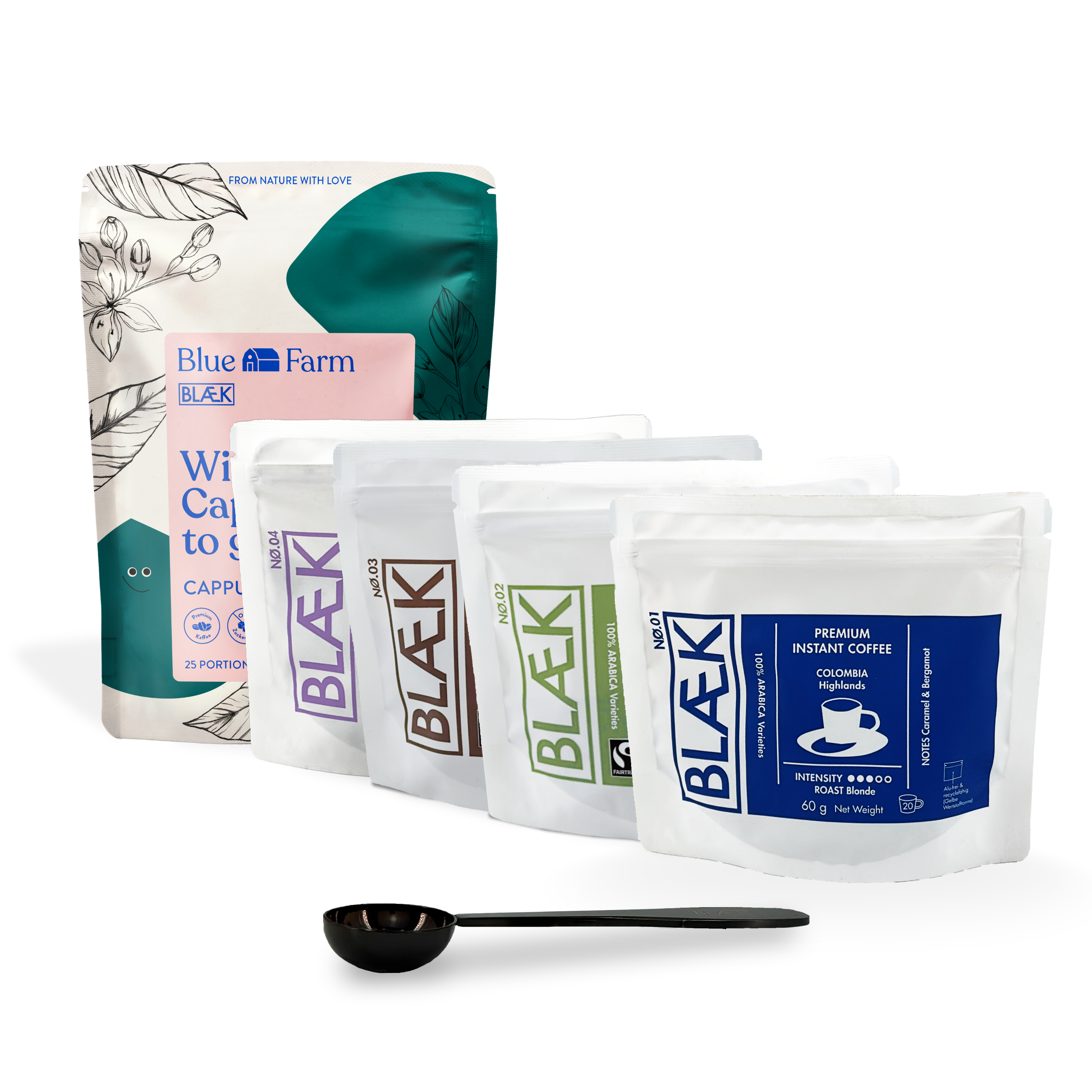 BLÆK Premium Instant Kaffee Starter-Set Classic + Decaf