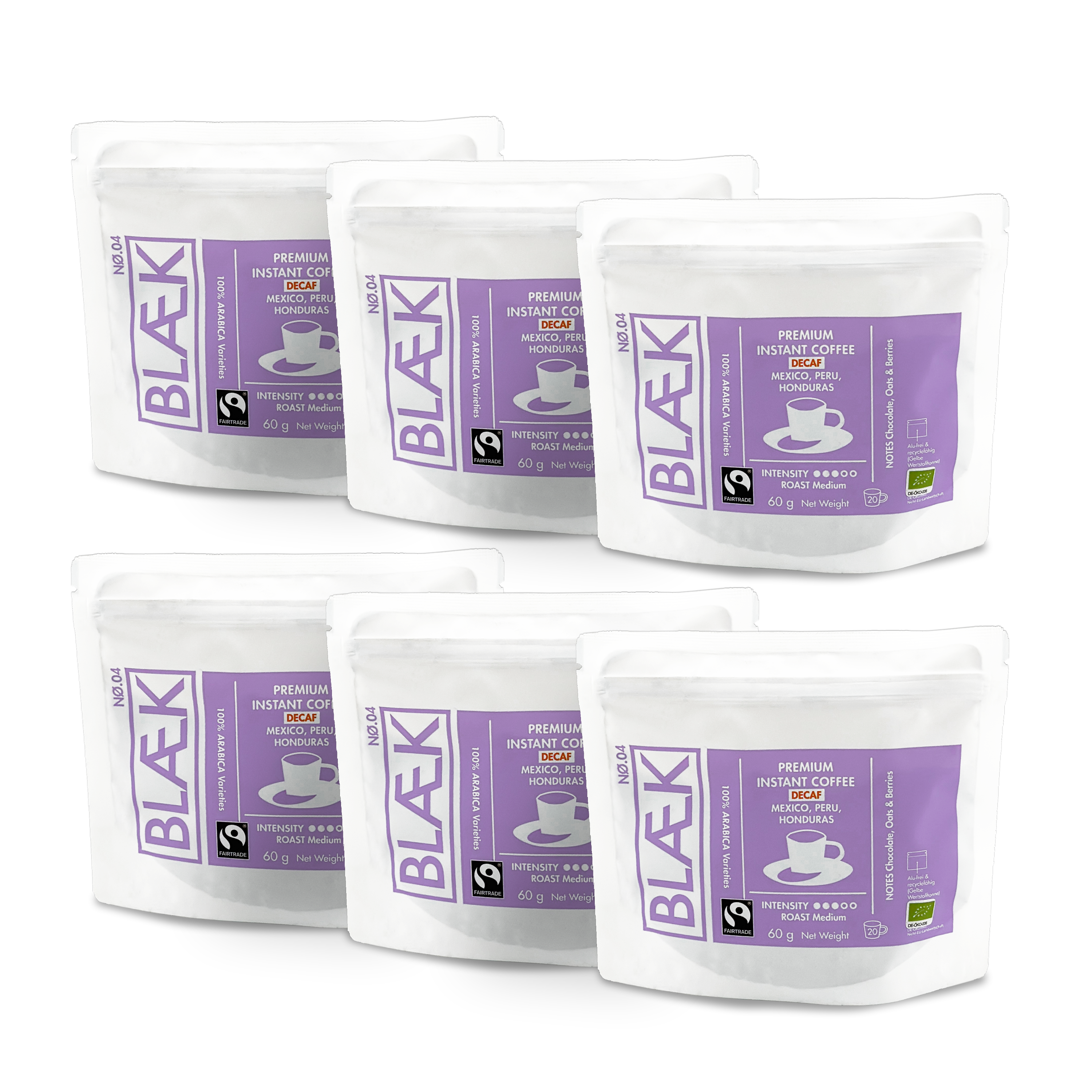 BLÆK Instant Kaffee NØ.4 | 6 x 60g Vorteilspack