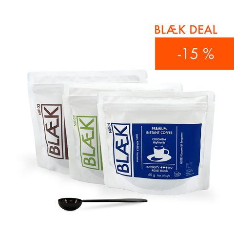 BLÆK Premium Instant Kaffee Starter-Set - 60g Bags