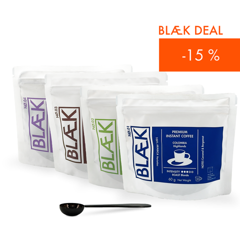 BLÆK Premium Instant Kaffee Starter-Set - 60g Bags