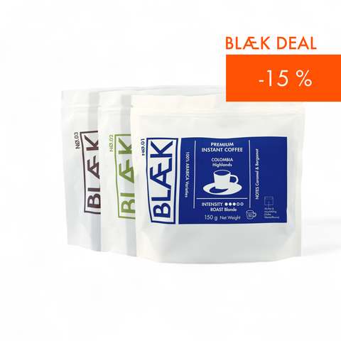 BLÆK Premium Instant Kaffee Starter-Set - 150g Bags
