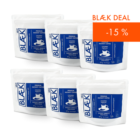 BLÆK Instant Kaffee NØ.1 | 6 x 60g Vorteilspack