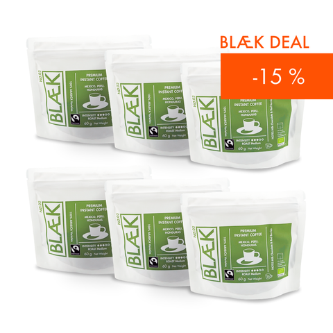 BLÆK Instant Kaffee NØ.2 | 6 x 60g Vorteilspack