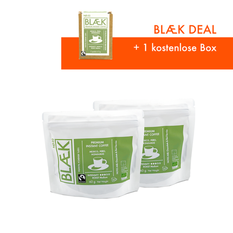 BLÆK Friday Deal - Instant Kaffee NØ.2 - 60g Bags + 1 x Box