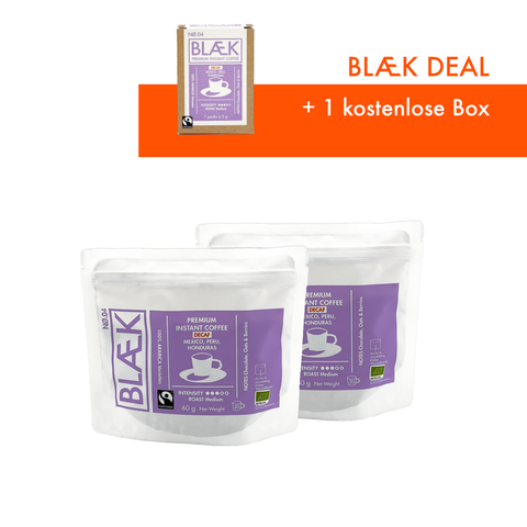 BLÆK Friday Deal - Instant Kaffee NØ.4 - 60g Bags + 1 x Box