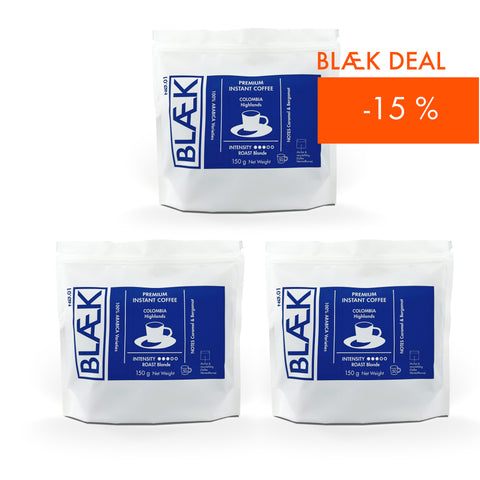 BLÆK Instant Kaffee NØ.1 | 3 x 150g Vorteilspack