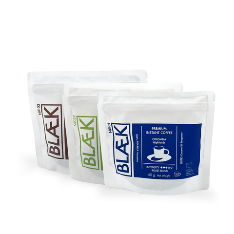 BLÆK Premium Instant Kaffee Starter-Set Classic (ohne Löffel)