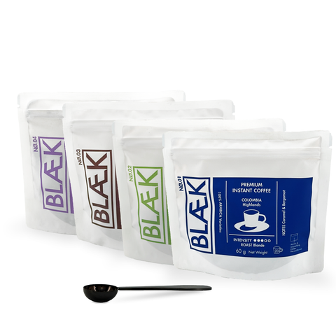 BLÆK Premium Instant Kaffee Starter-Set Classic + Decaf