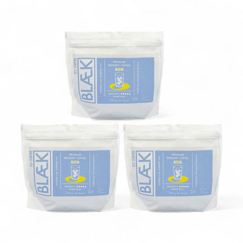 BLÆK Instant Kaffee - Ice Coffee | 3 x 150g Vorteilspack
