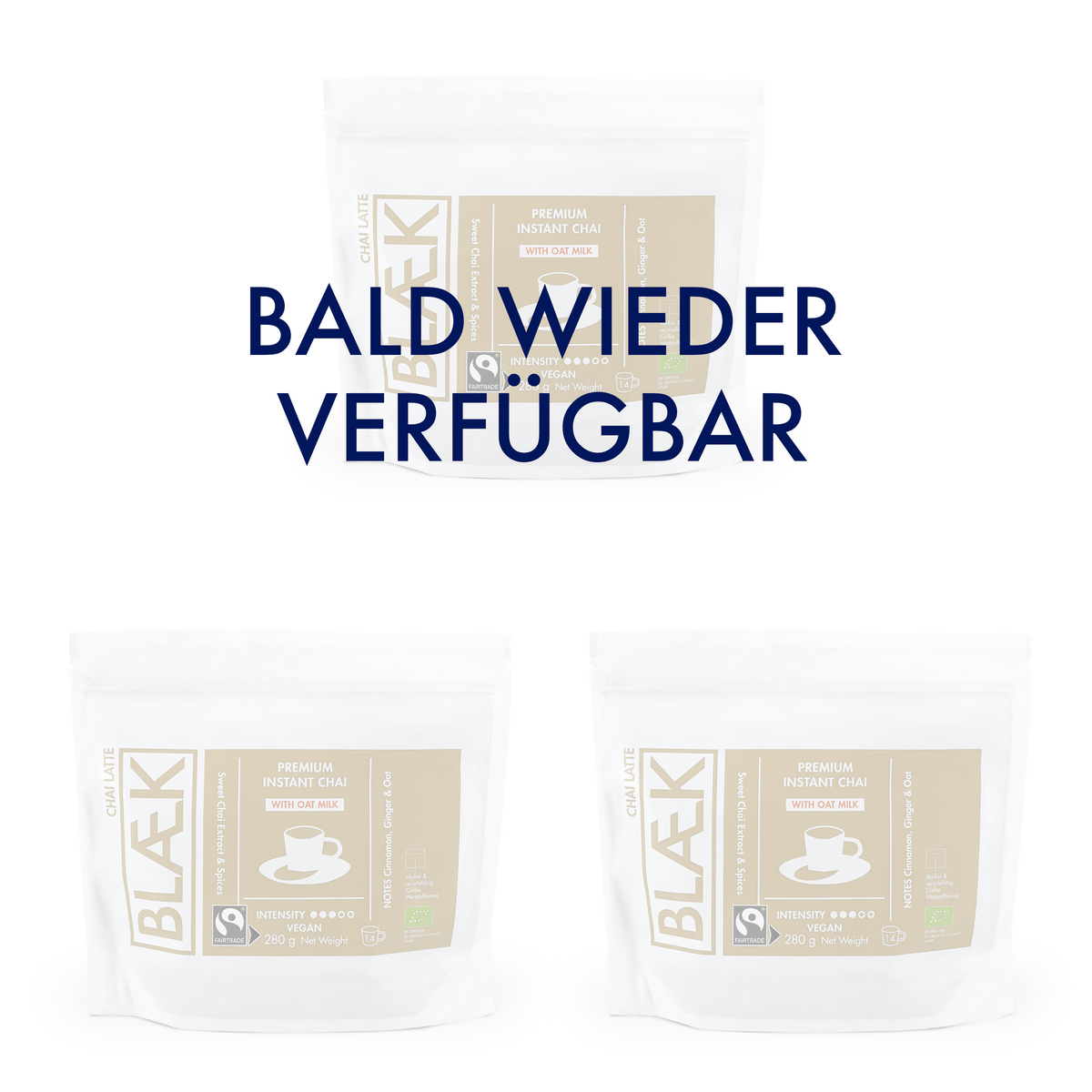 BLÆK Instant Chai Latte | 3 x 280g Value Pack