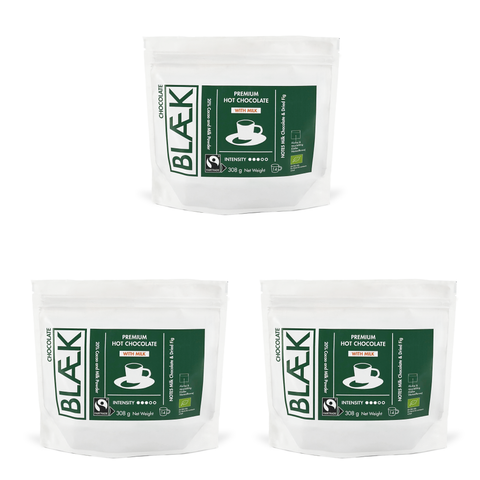 BLÆK Instant Hot Chocolate | 3 x 308g Vorteilspack
