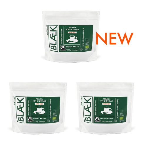 BLÆK Instant Hot Chocolate | 3 x 308g Vorteilspack