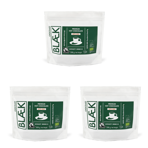 BLÆK Instant Hot Chocolate | 3 x 308g Vorteilspack
