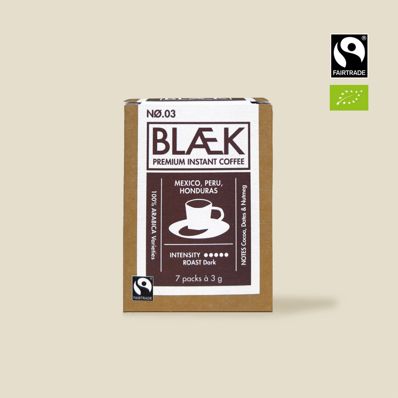BLÆK Instant Coffee NØ.3 - Dark Roast - Box
