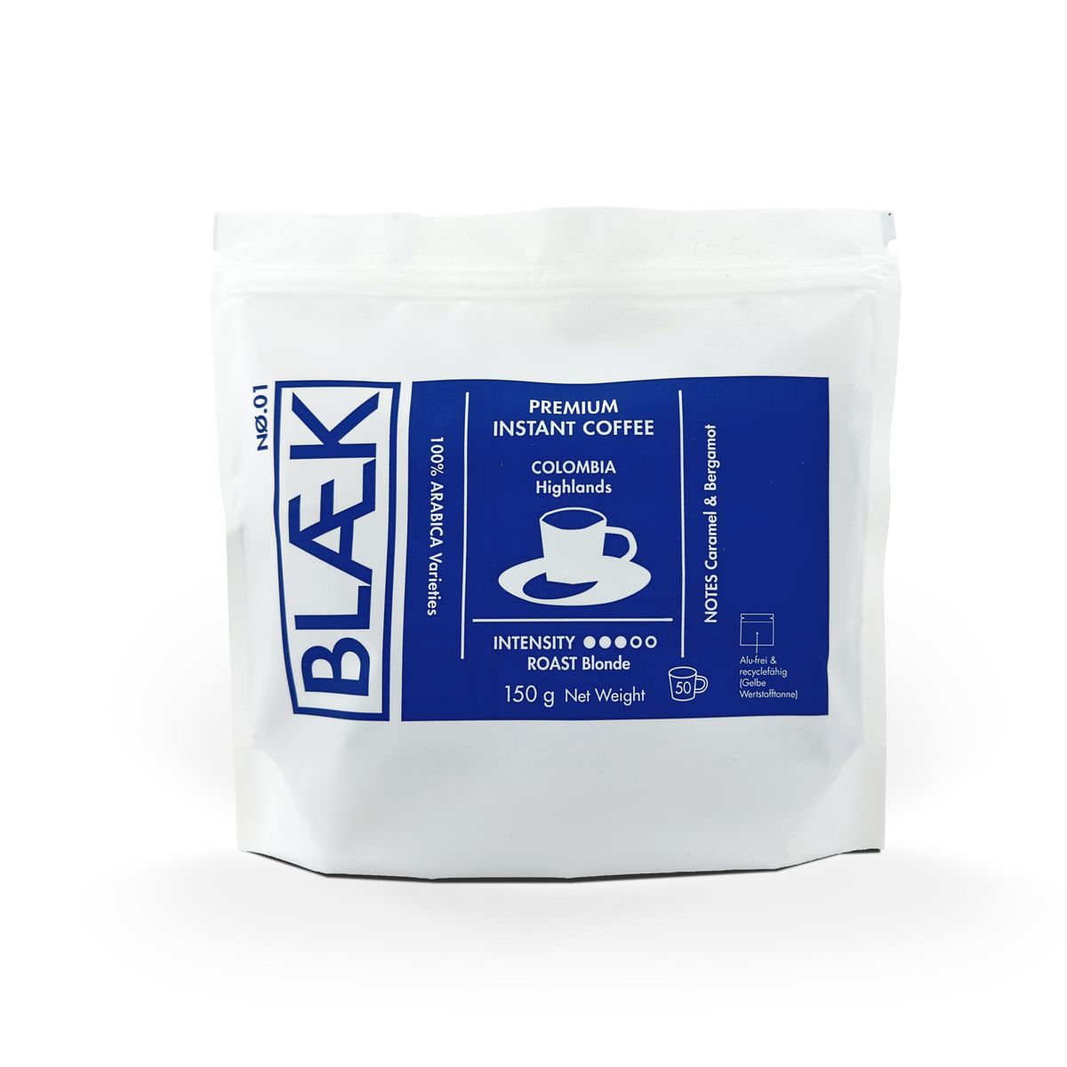 BLÆK Instant Kaffee NØ.1 - Blonde Roast - 150g