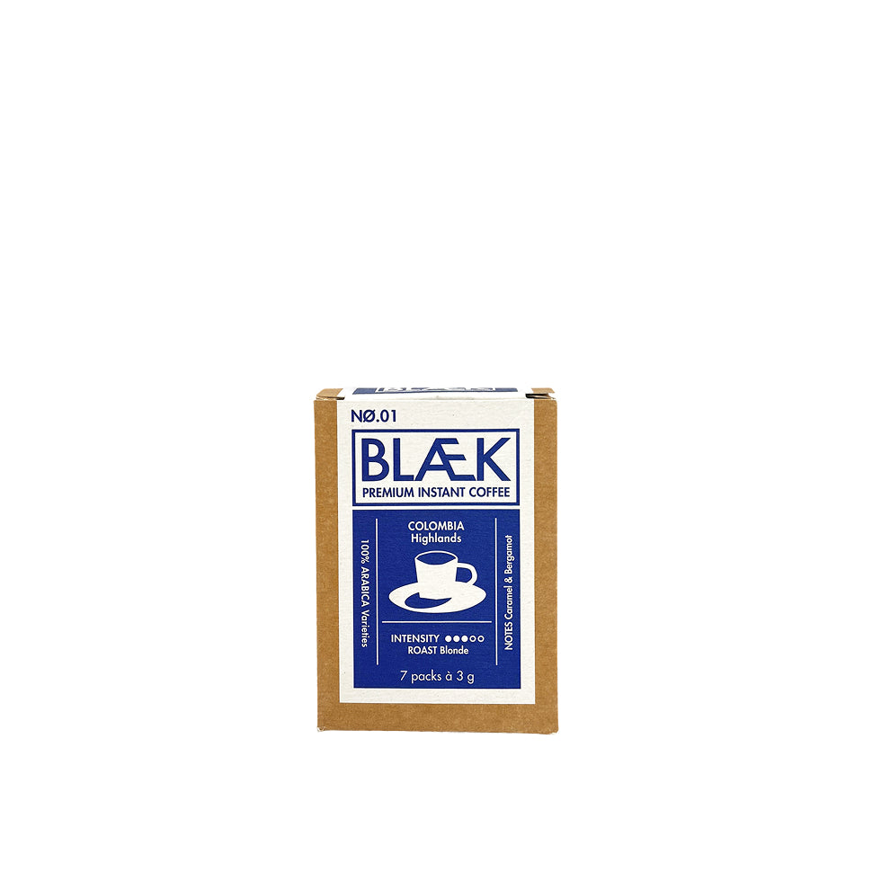 Specialty Instant Coffee BLÆK NØ.1 Colombia | Innovative premium instant coffee - BLAEK coffee
