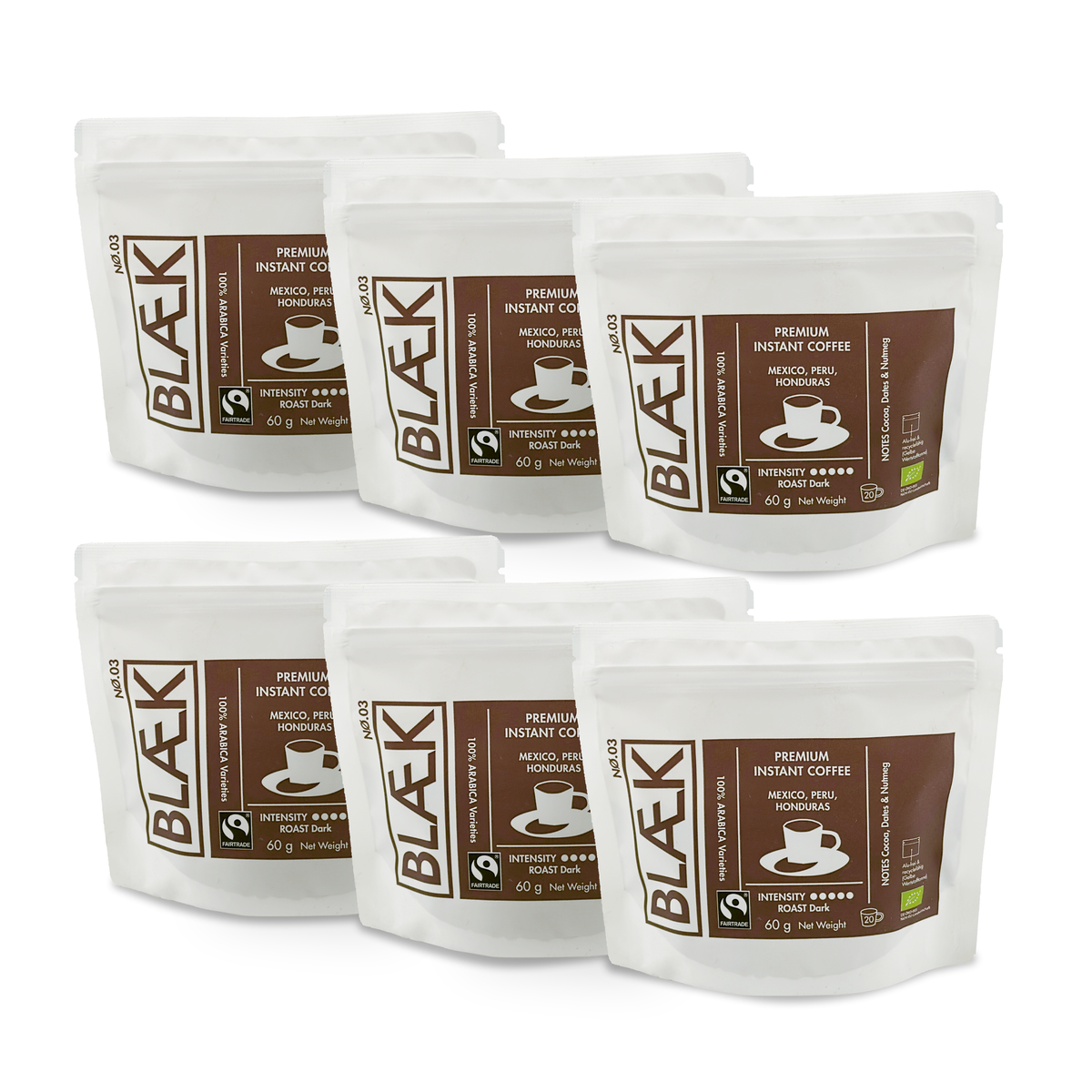 BLÆK Instant Coffee NØ.3 | 6 x 60g Value Pack