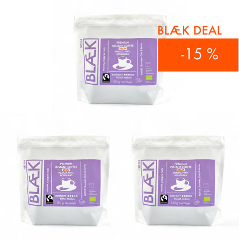 BLÆK Instant Kaffee NØ.4 | 3 x 150g Vorteilspack