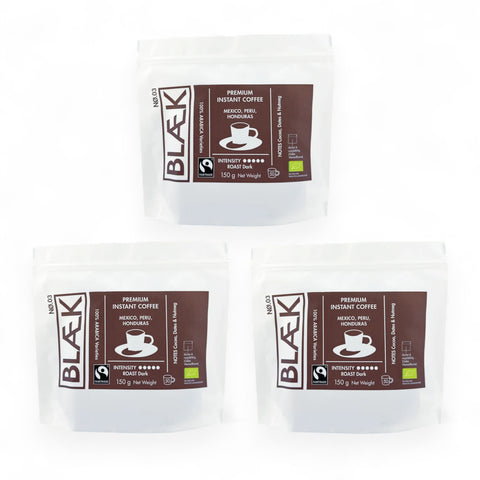 BLÆK Instant Kaffee NØ.3 | 3 x 150g Vorteilspack